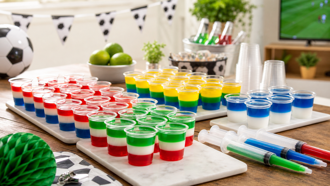 Flag Jello Shots: Layered Team Color Recipes for Soccer Watch Parties - Jolly Party