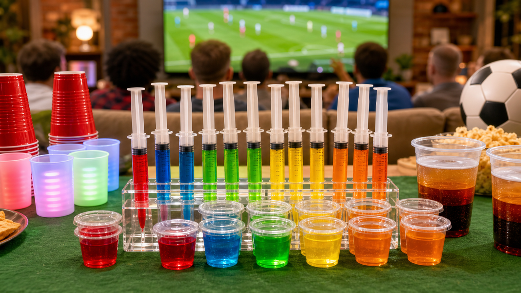 Jello Shot Syringes for Soccer Parties: Penalty Shot Ideas for Watch Parties - Jolly Party