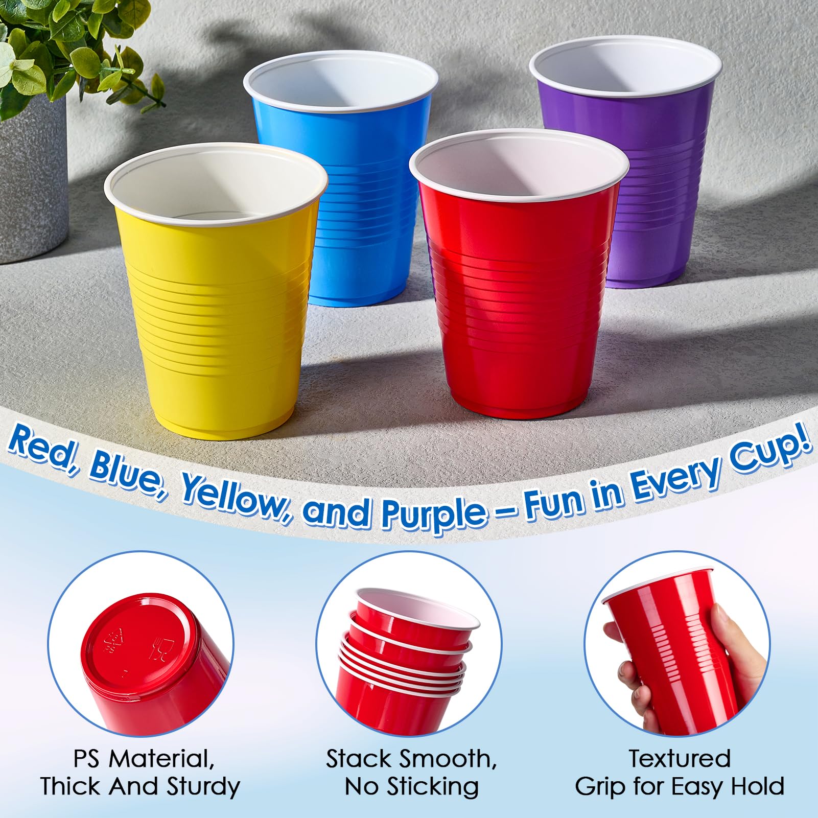 12/16oz Four Color Gaming Cups - Jolly Party