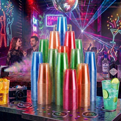 12/16oz Neon Blacklight Party Cups - Jolly Party