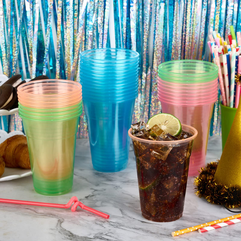 12/16oz Neon Blacklight Party Cups - Jolly Party