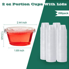 1/2/3.25/4oz Jello Shot Cups with Lids - Jolly Party