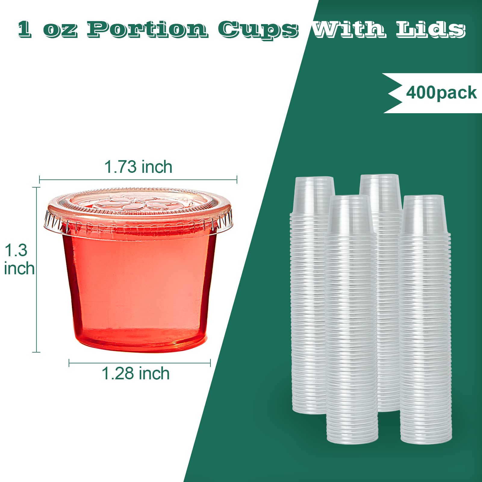 1/2/3.25/4oz Jello Shot Cups with Lids - Jolly Party
