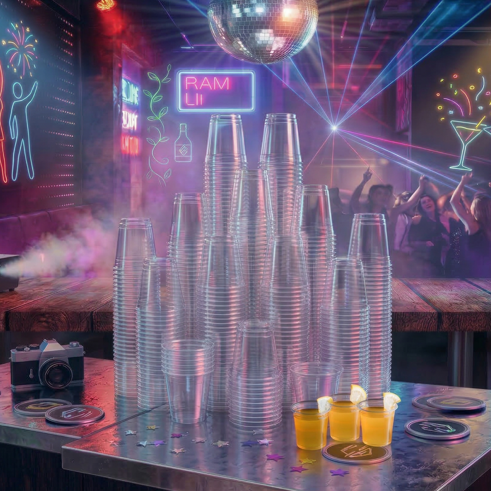 1/2oz Clear PET Shot Glasses - Jolly Party