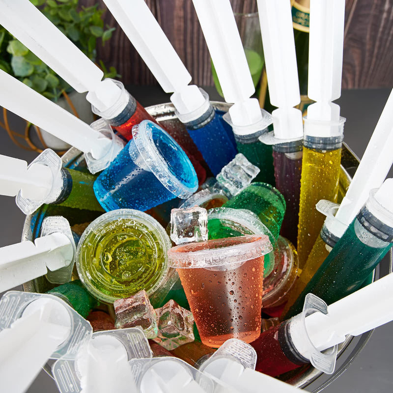 1.5/2oz Jello Shot Syringe and Cup Bundle - Jolly Party