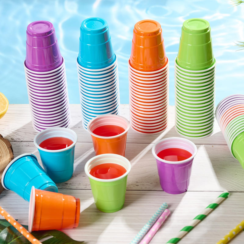 2oz Assorted Color Shot Cups - Jolly Party