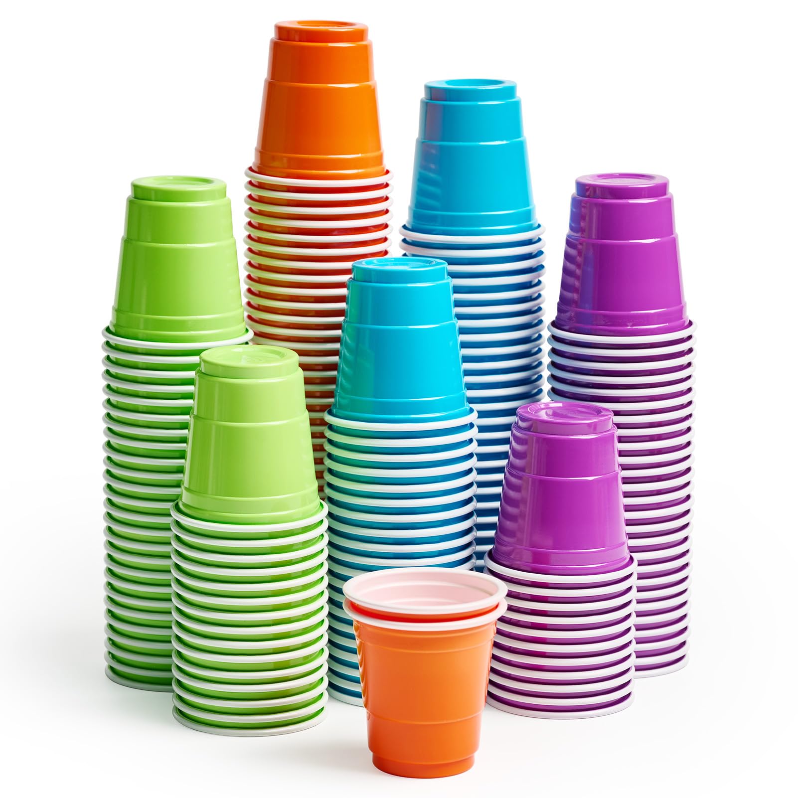 2oz Assorted Color Shot Cups - Jolly Party