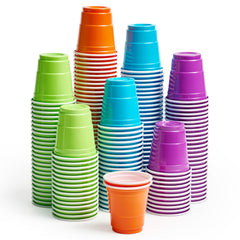 2oz Assorted Color Shot Cups - Jolly Party