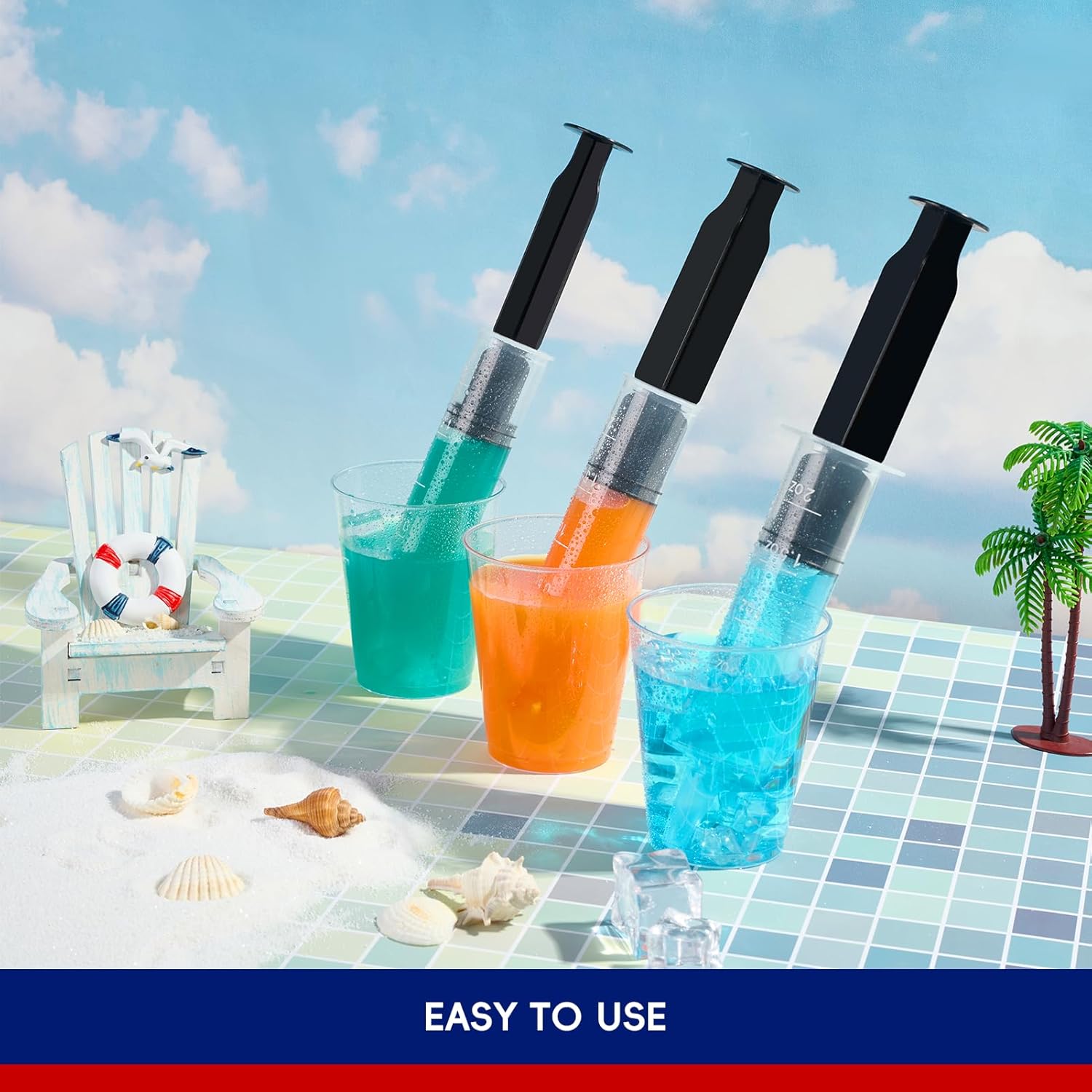2oz Black Nightlife Shot Syringes - Jolly Party