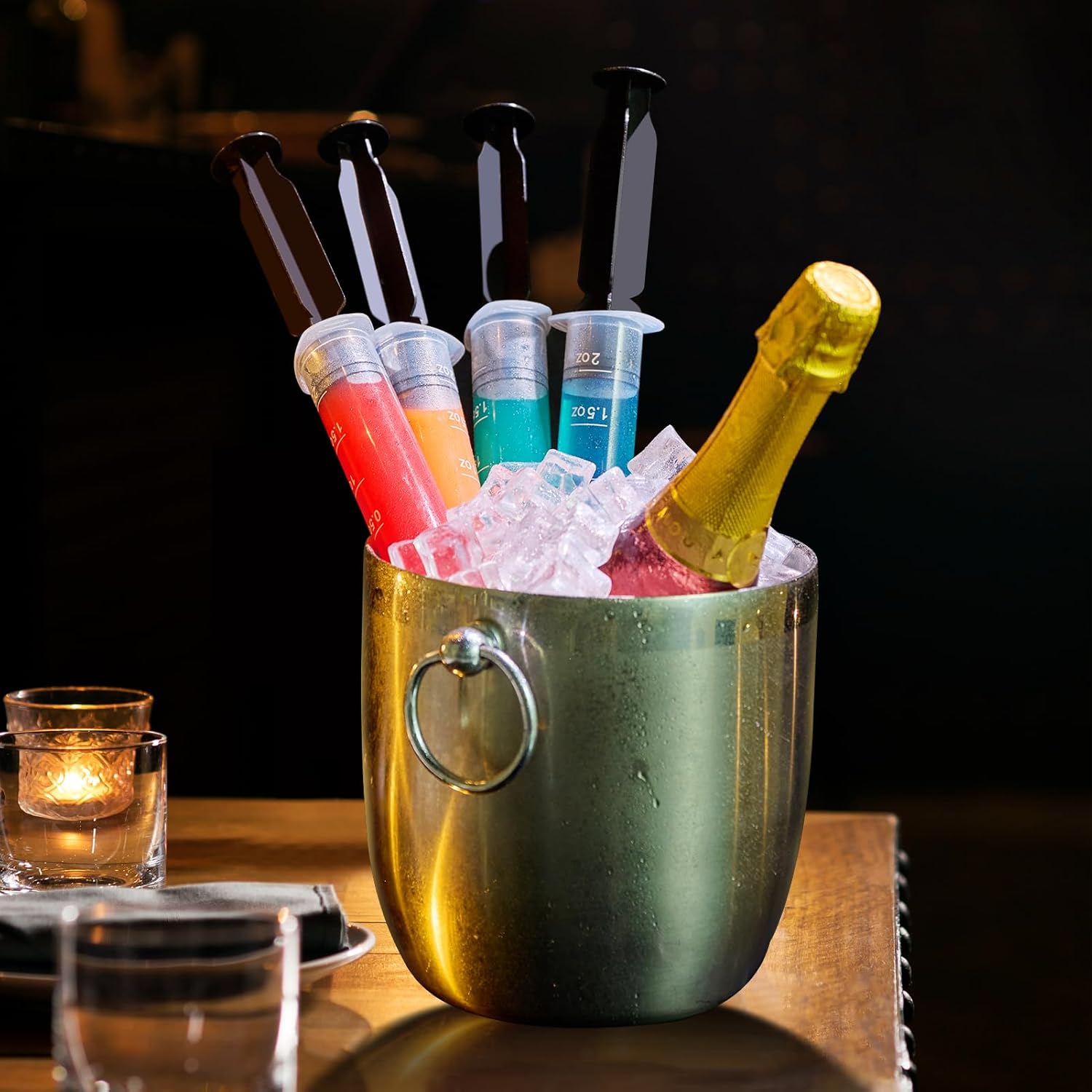 2oz Black Nightlife Shot Syringes - Jolly Party