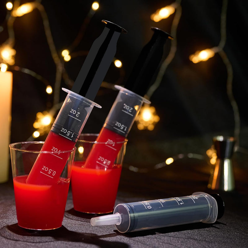 2oz Black Nightlife Shot Syringes - Jolly Party