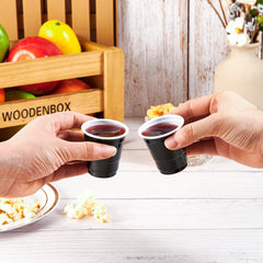2oz Mini Black Party Shots - Jolly Party