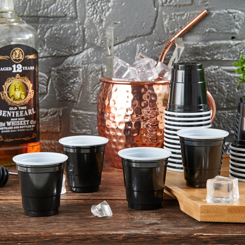 2oz Mini Black Party Shots - Jolly Party