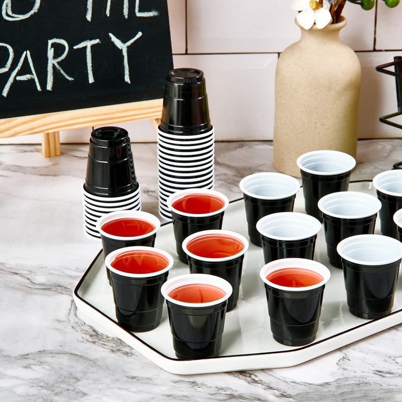 2oz Mini Black Party Shots - Jolly Party