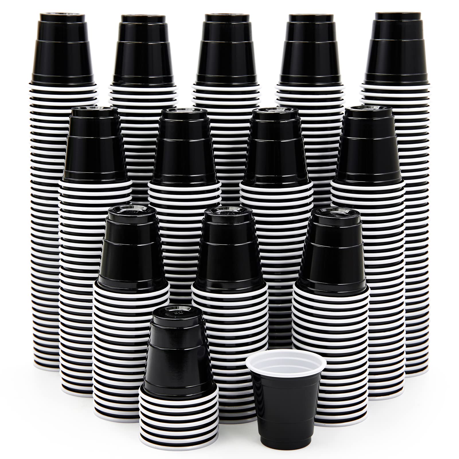 2oz Mini Black Party Shots - Jolly Party