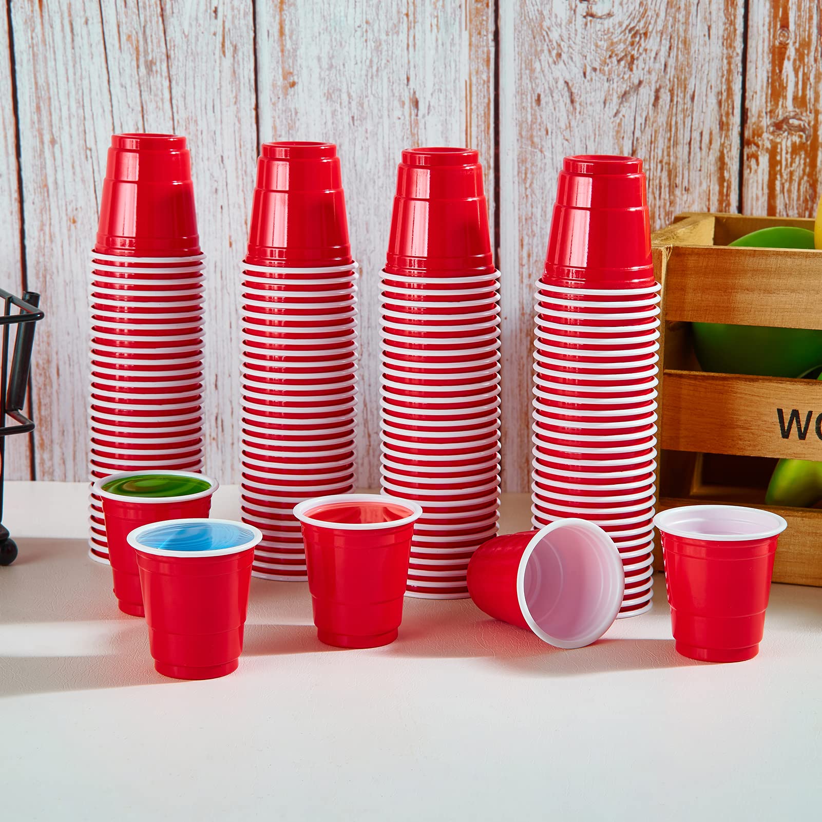 2oz Mini Red Party Shots - Jolly Party