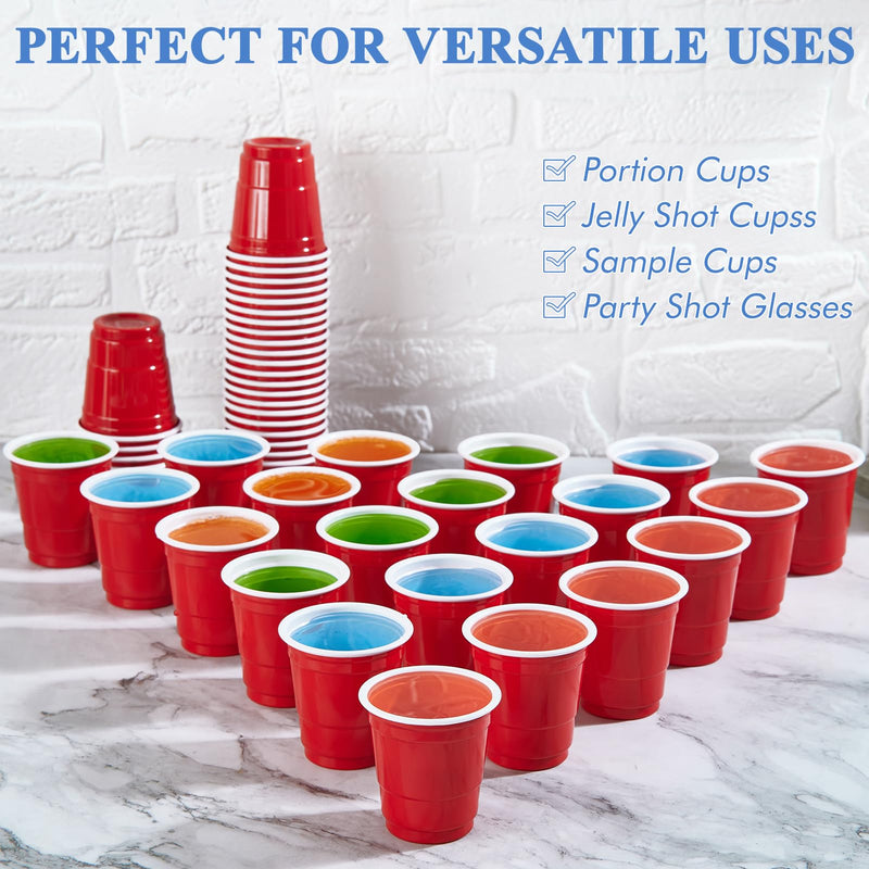 2oz Mini Red Party Shots - Jolly Party