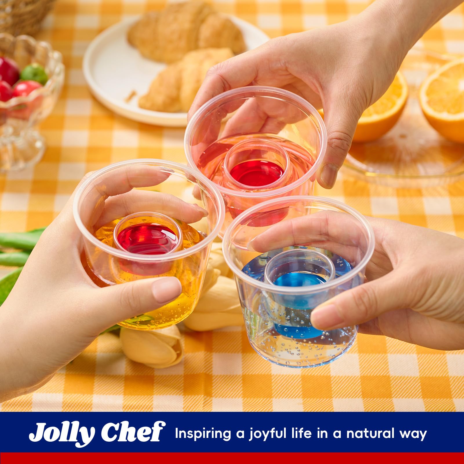 4oz 2 - in - 1 Clear Jagar Bomb Shots - Jolly Party