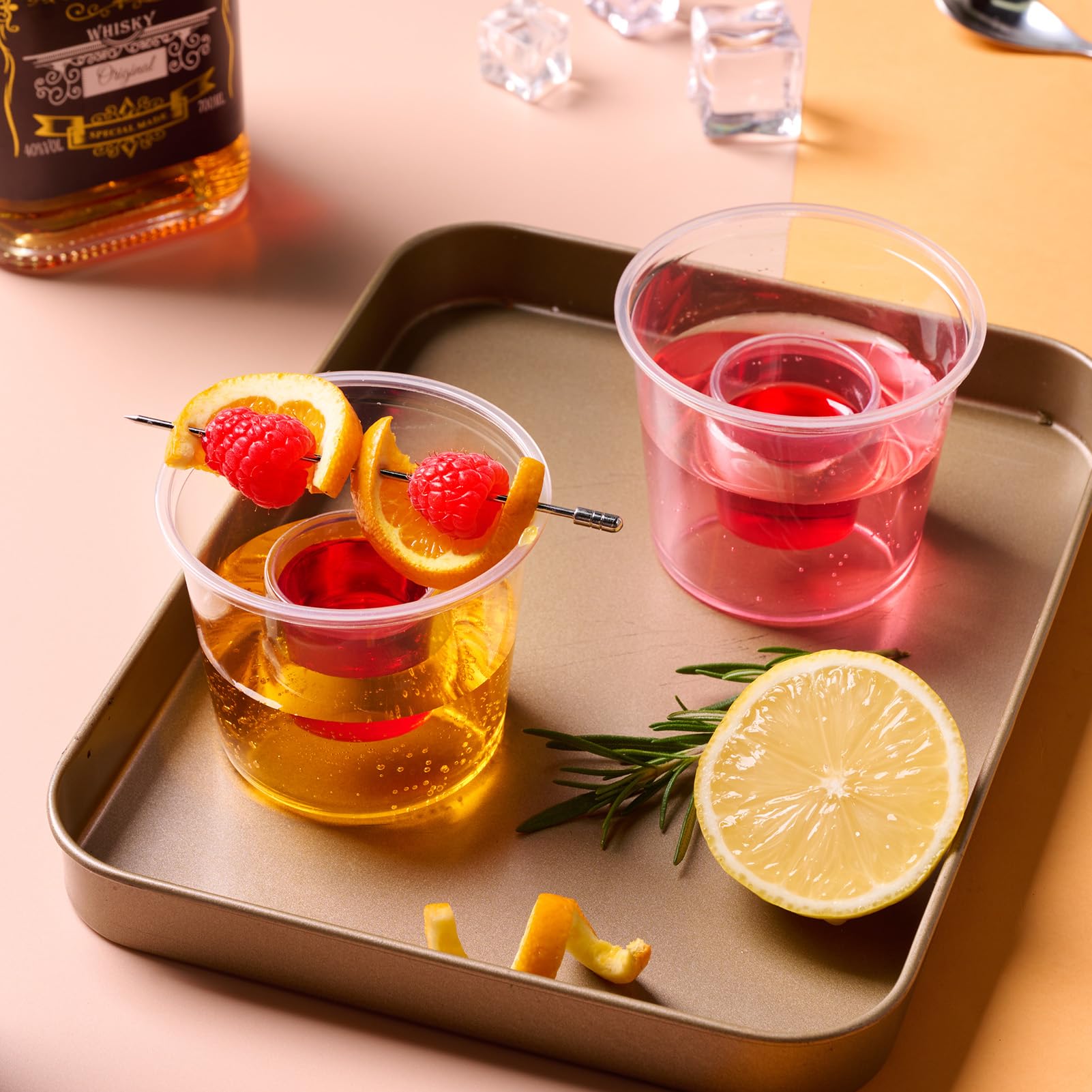 4oz 2 - in - 1 Clear Jagar Bomb Shots - Jolly Party