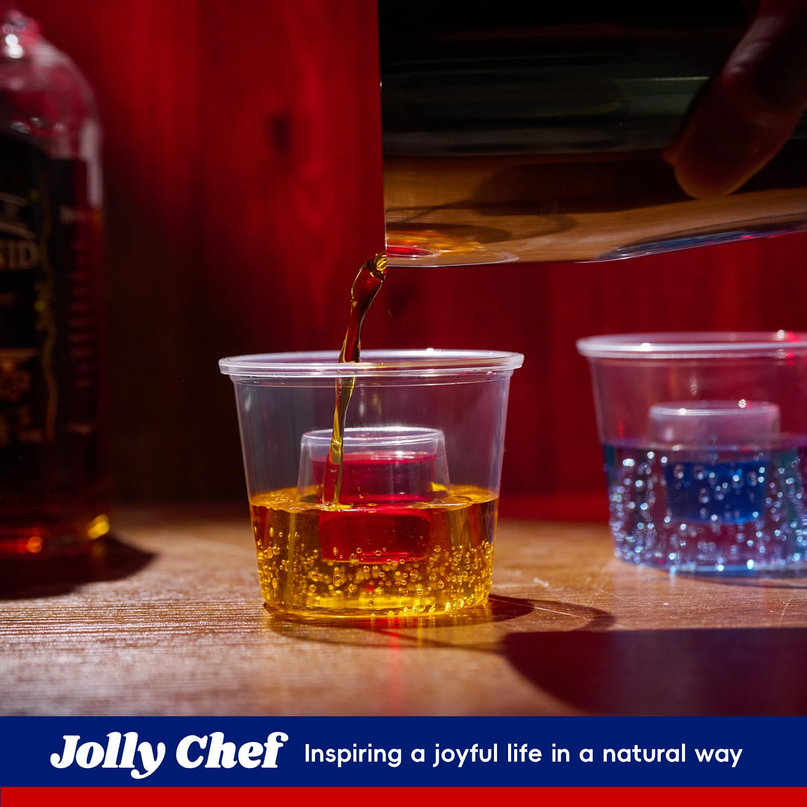 4oz 2 - in - 1 Clear Jagar Bomb Shots - Jolly Party