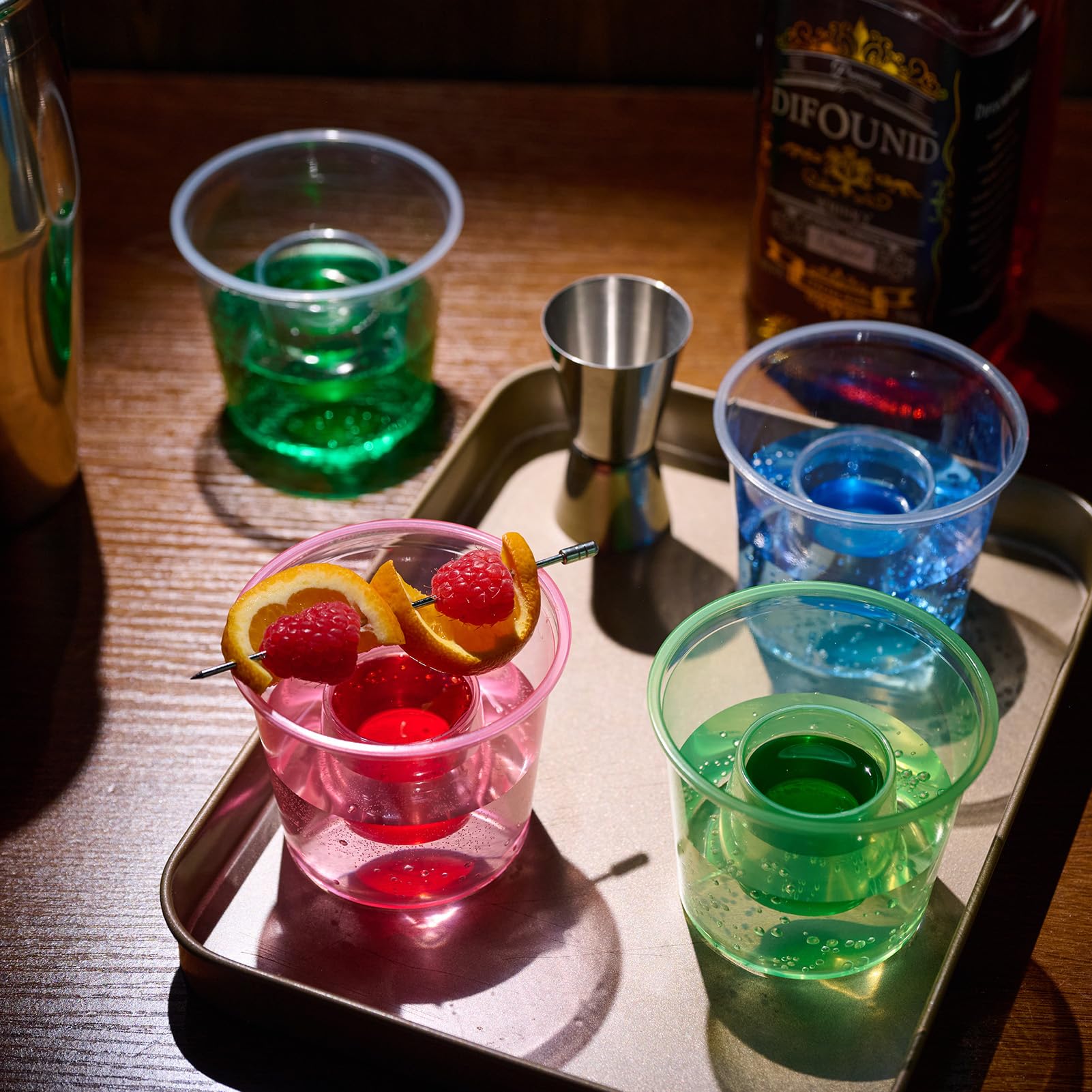 4oz 2 - in - 1 Multi - Color Jagar Bomb Shots - Jolly Party
