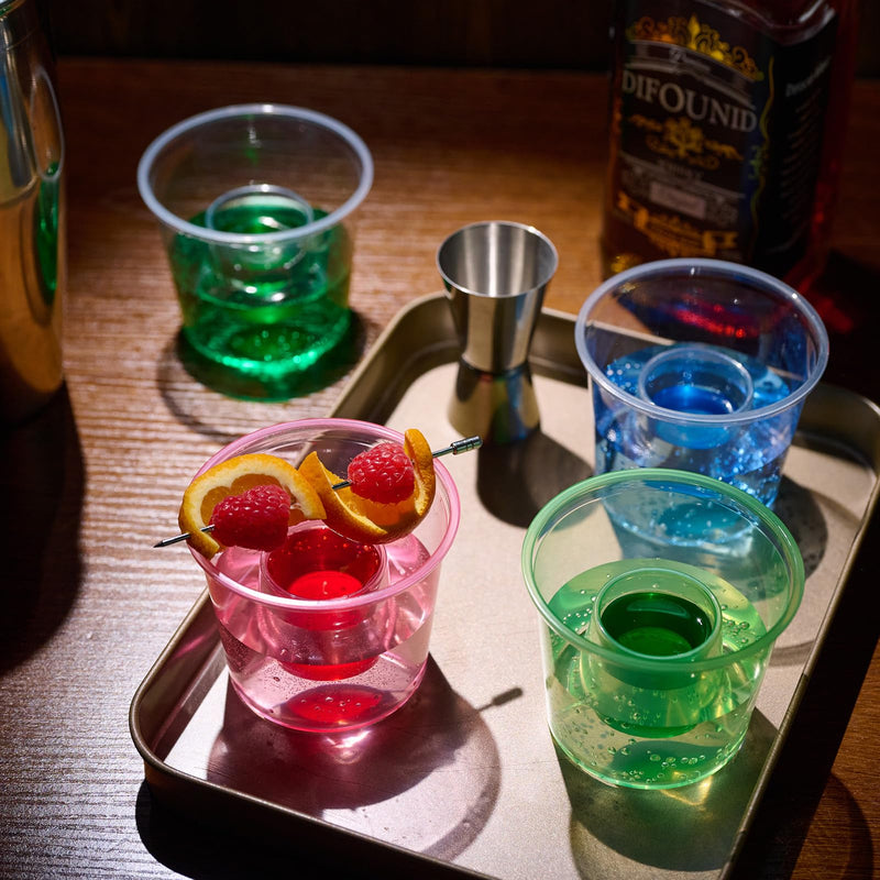 4oz 2 - in - 1 Multi - Color Jagar Bomb Shots - Jolly Party