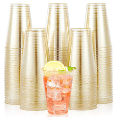 9/10/12/14oz Gold Glitter Party Cups - Jolly Party
