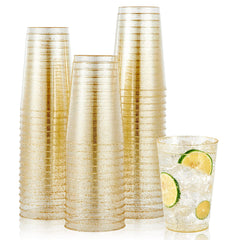 9/10/12/14oz Gold Glitter Party Cups - Jolly Party