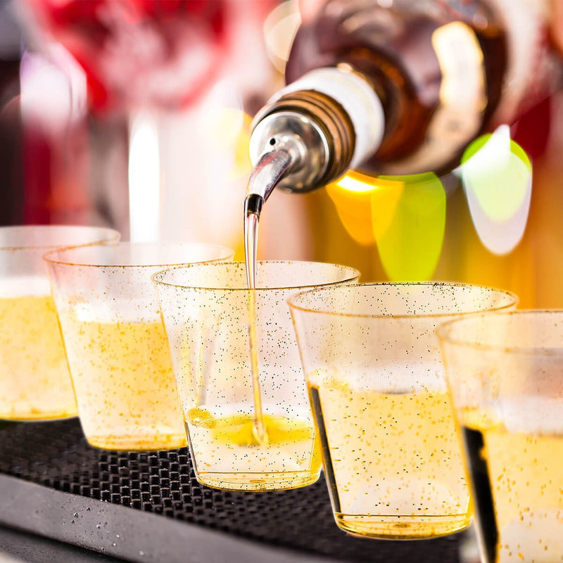 9/10/12/14oz Gold Glitter Party Cups - Jolly Party