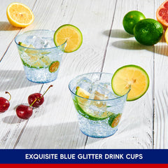 9/10oz Blue Glitter Party Cups - Jolly Party