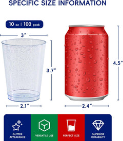 9/10oz Blue Glitter Party Cups - Jolly Party