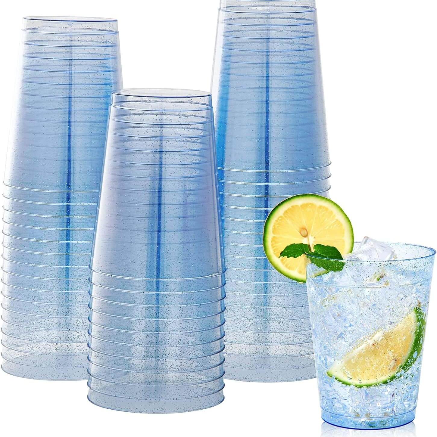 9/10oz Blue Glitter Party Cups - Jolly Party