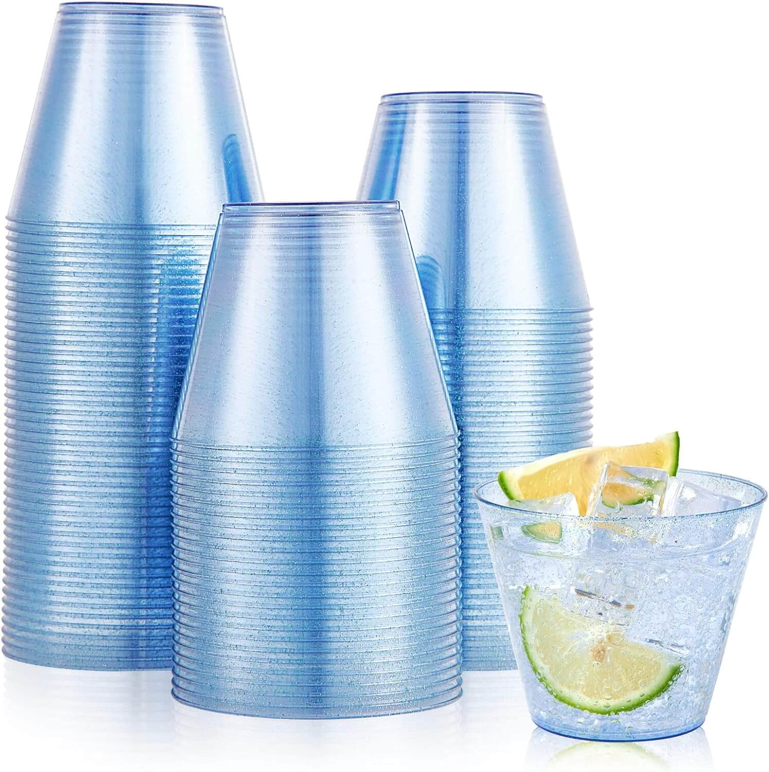 9/10oz Blue Glitter Party Cups - Jolly Party