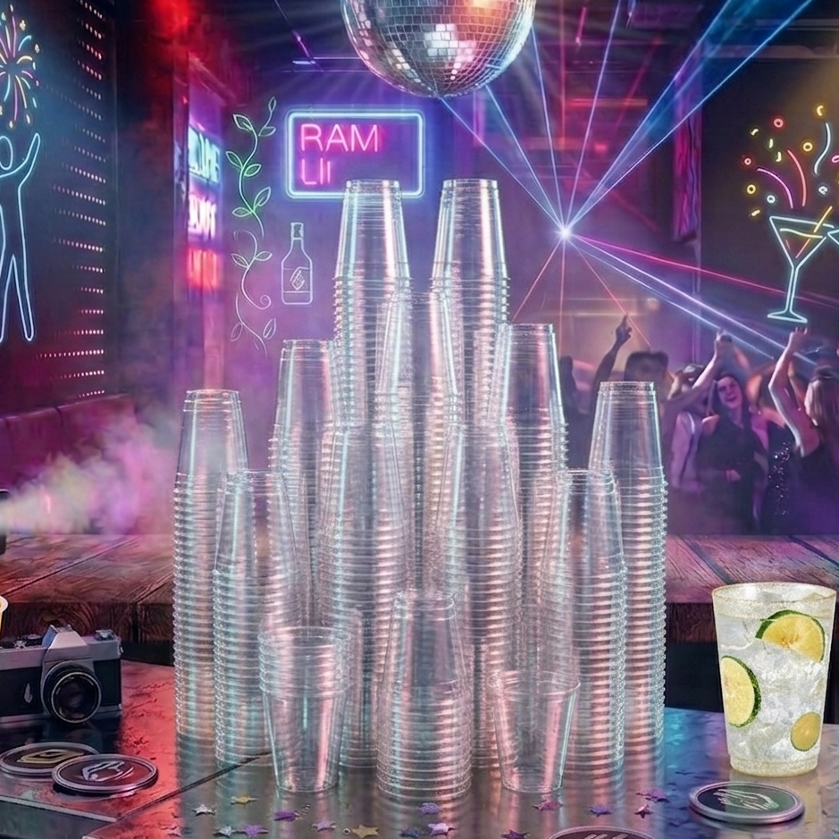 9/12/16/20oz Clear PET Party Cups - Jolly Party