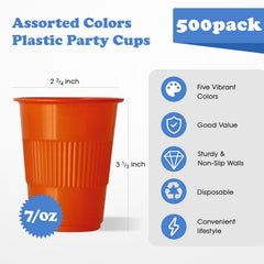 9oz Five Color Party Gaming Cups - Jolly Party