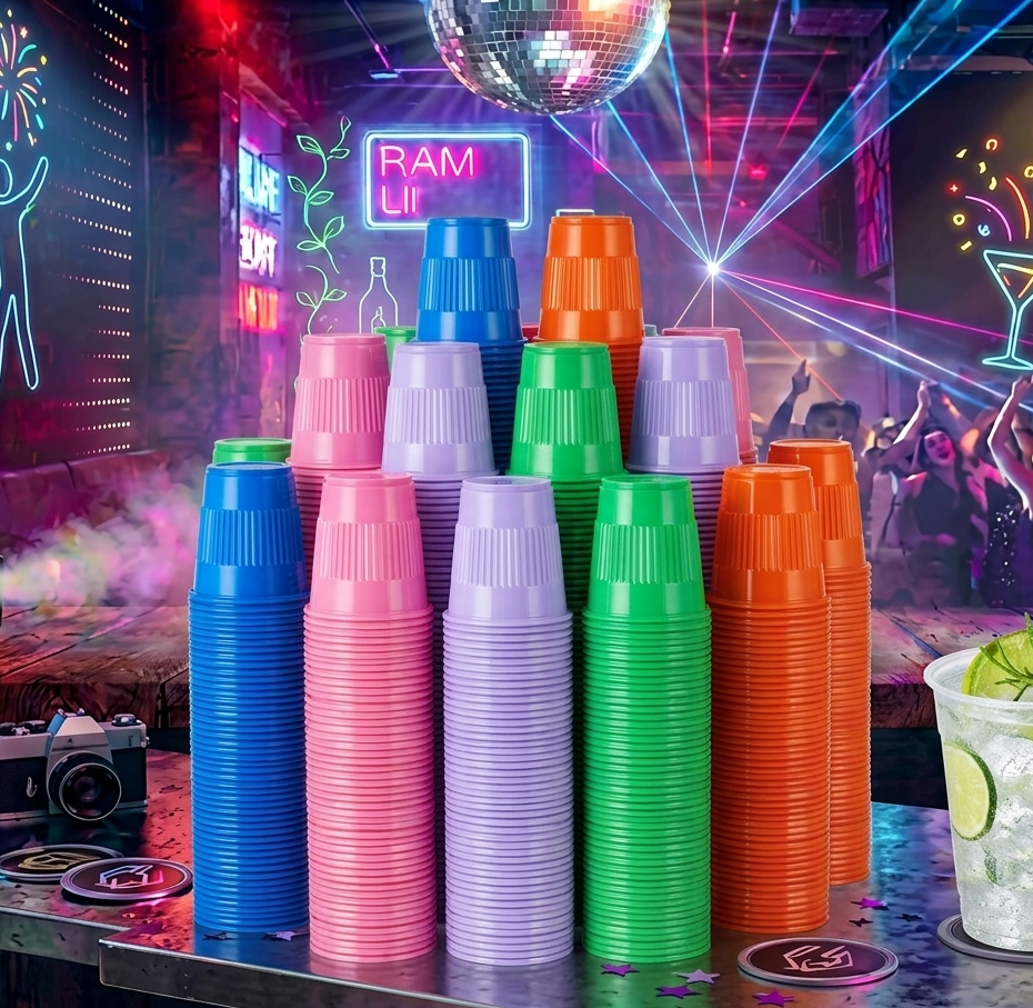 9oz Five Color Party Gaming Cups - Jolly Party