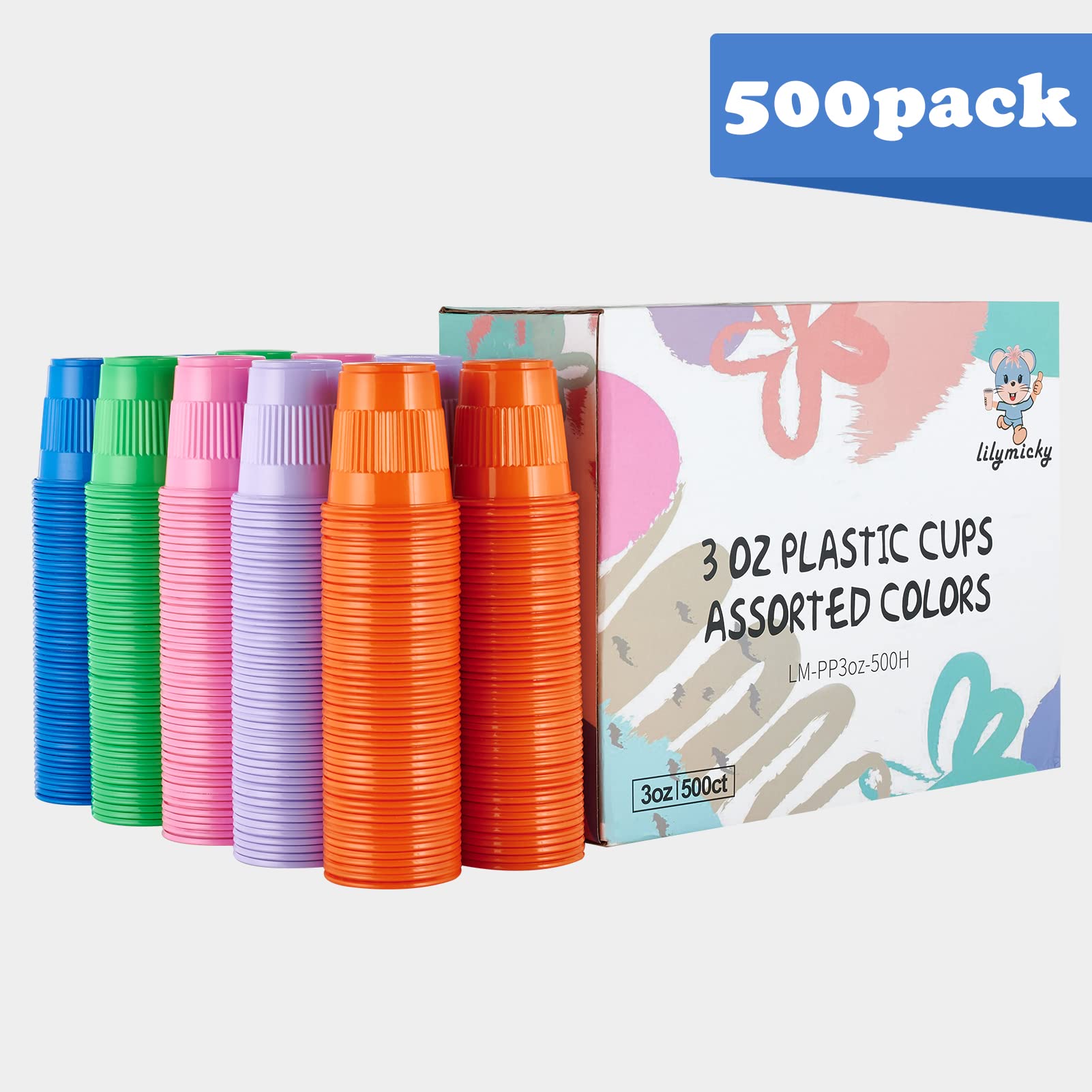 9oz Five Color Party Gaming Cups - Jolly Party