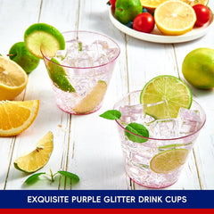 9oz Pink Glitter Party Cups - Jolly Party