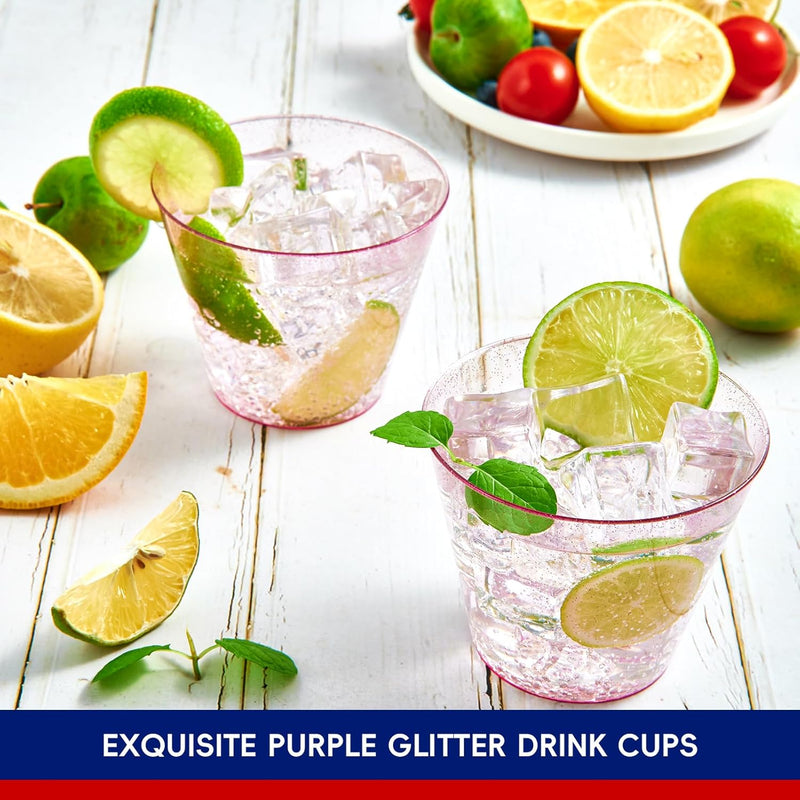 9oz Pink Glitter Party Cups - Jolly Party