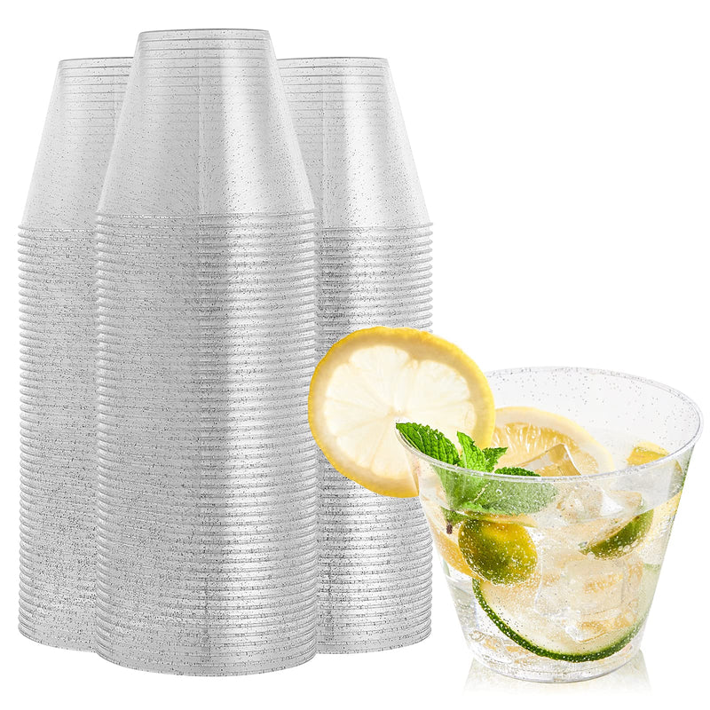9oz Silver Glitter Party Cups - Jolly Party