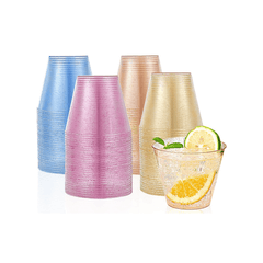 9oz/10oz Four Color Glitter Cups - Jolly Party